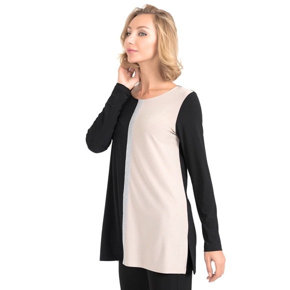 NWT 🇨🇦 Gorgeous JR black/beige/silver tunic - Picture 4 of 13